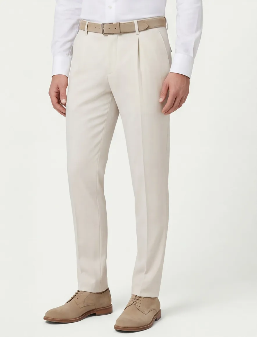 Blue Industry pantalon wit effen