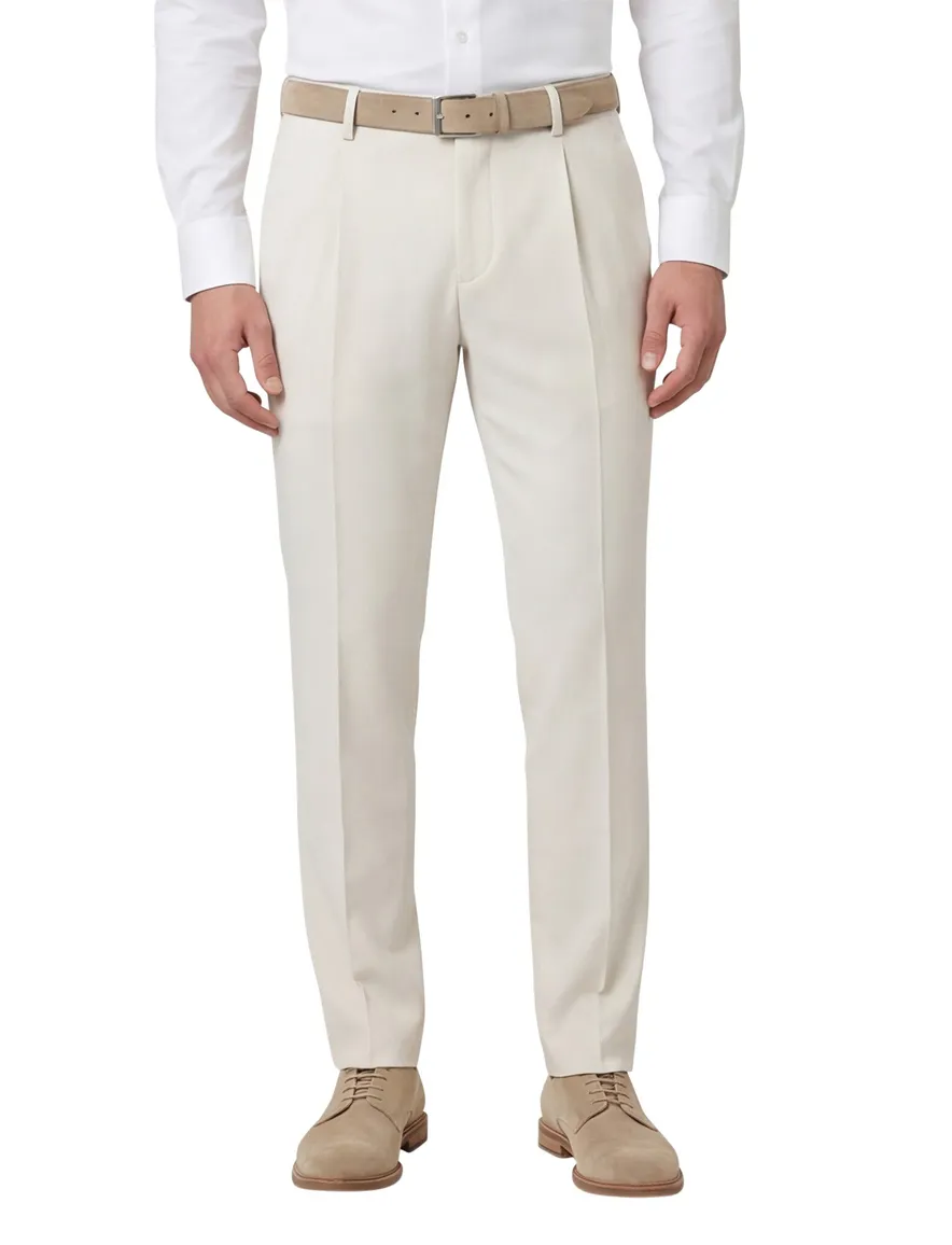 Blue Industry pantalon wit effen