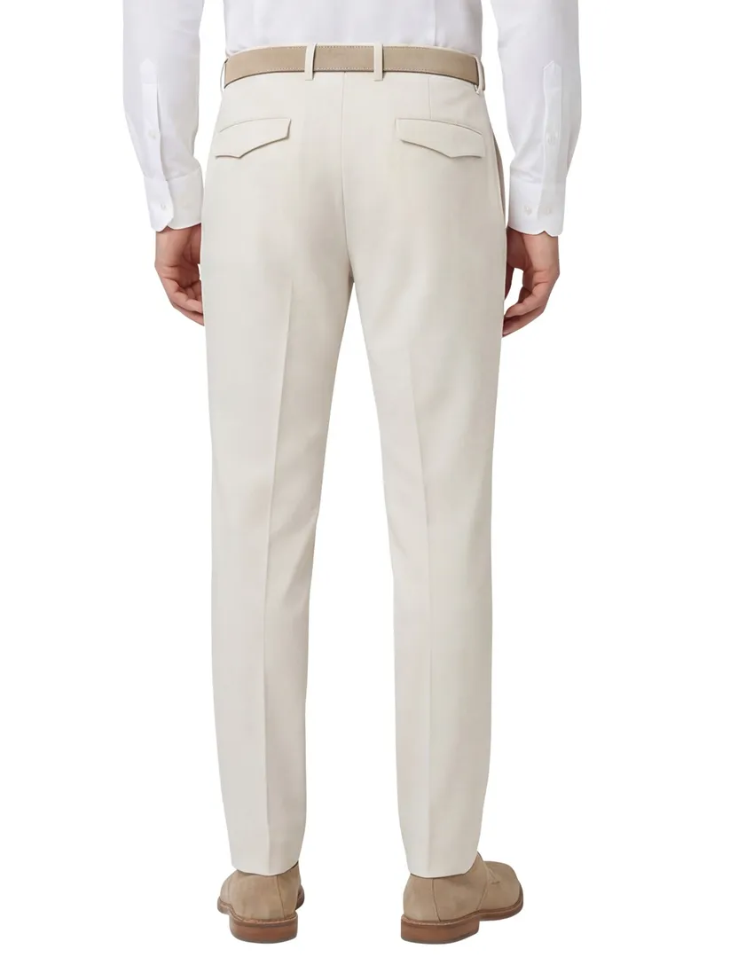 Blue Industry pantalon wit effen