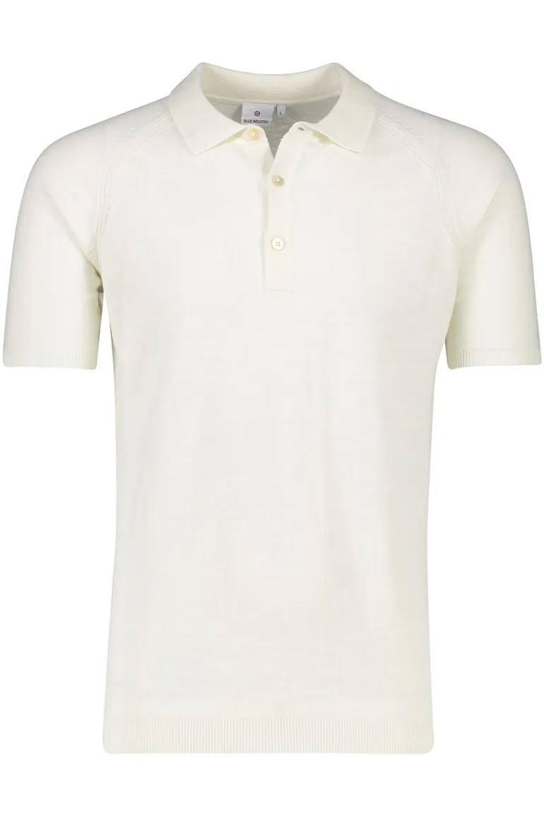 Blue Industry polo off white 3-knoops