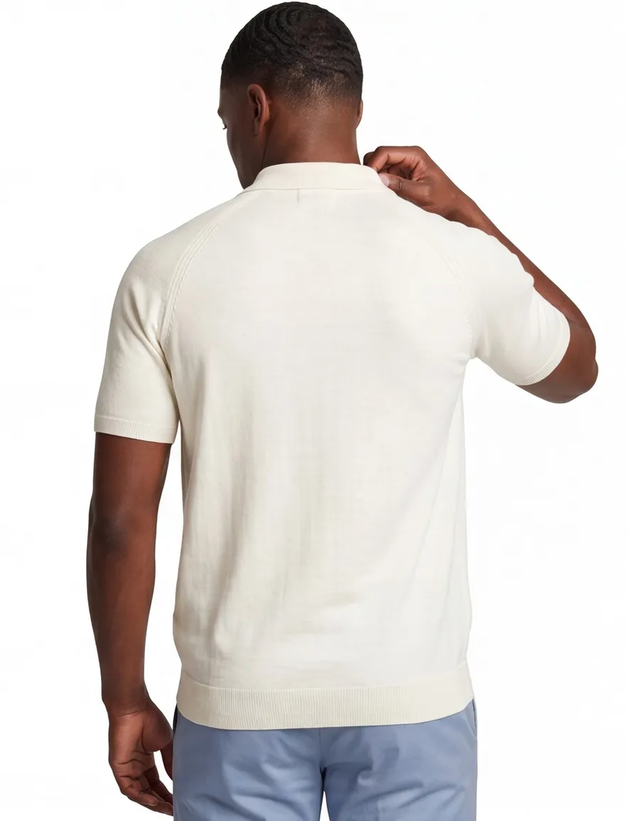 Blue Industry polo off white 3-knoops