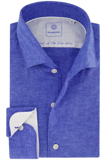 Blue Industry Blue Industry overhemd blauw effen