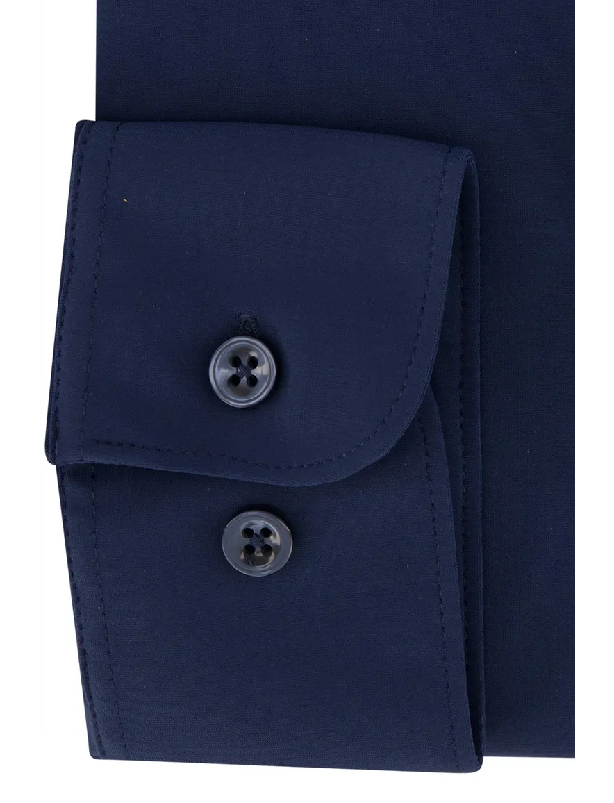 Blue Industry overhemd slim fit donkerblauw 24/7 stretch