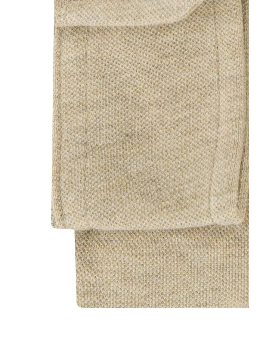 Polo Ralph Lauren katoenen overhemd normale fit beige gemêleerd