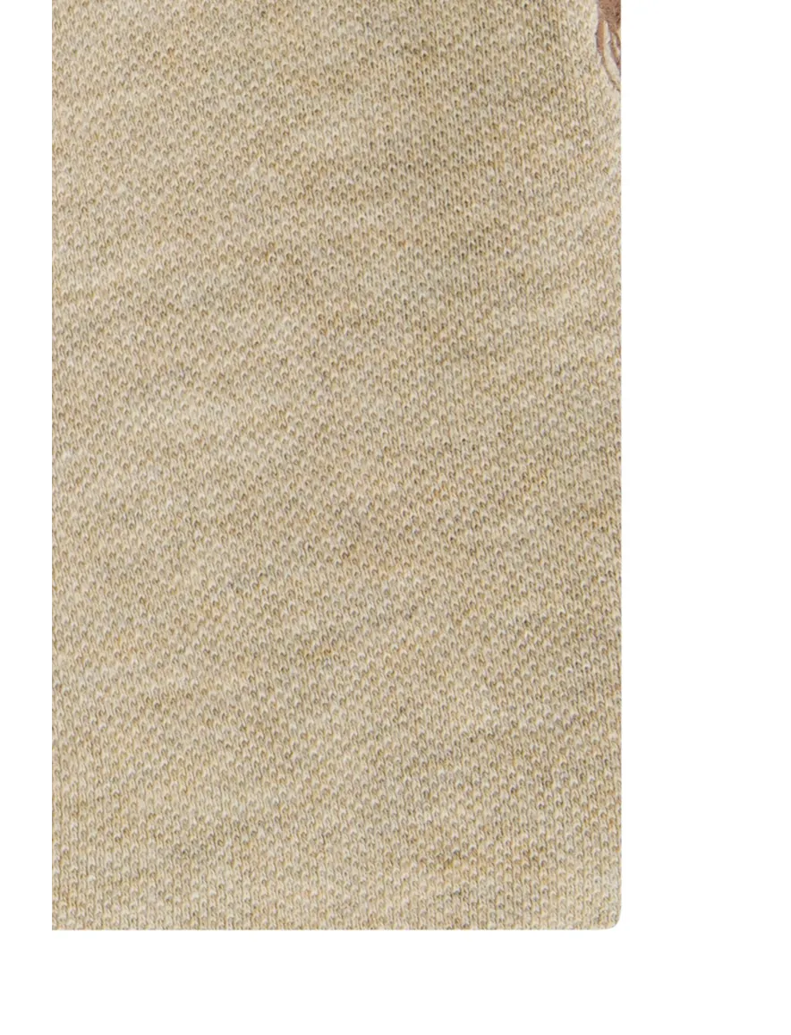 Polo Ralph Lauren katoenen overhemd normale fit beige gemêleerd