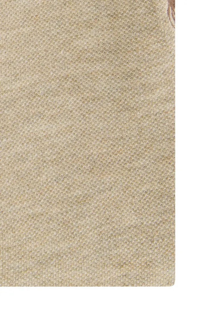 Polo Ralph Lauren overhemd beige gemêleerd normale fit katoen
