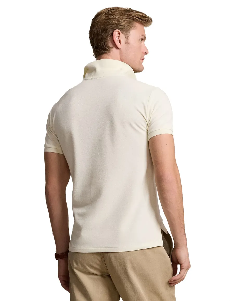Polo Ralph Lauren polo slim fit ecru katoen 2-knoops