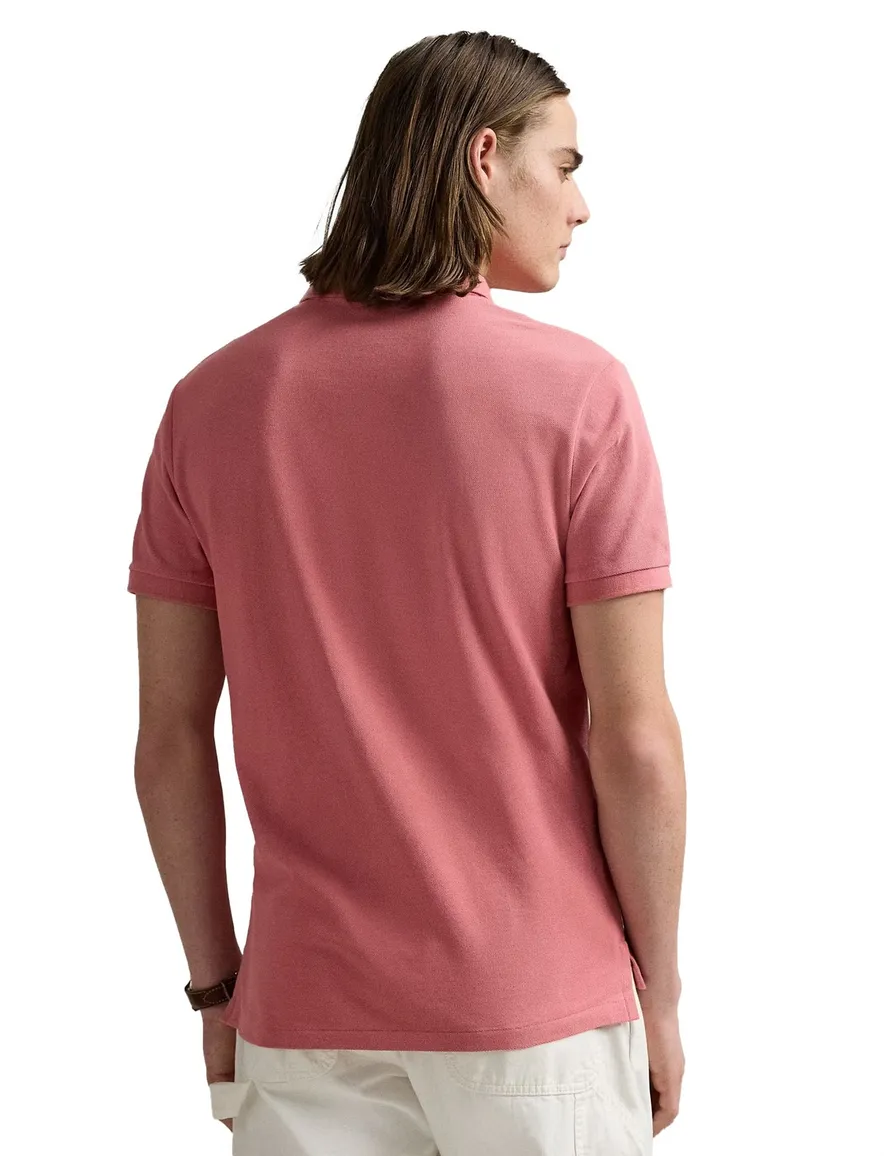 Katoenen Polo Ralph Lauren polo roze slim fit