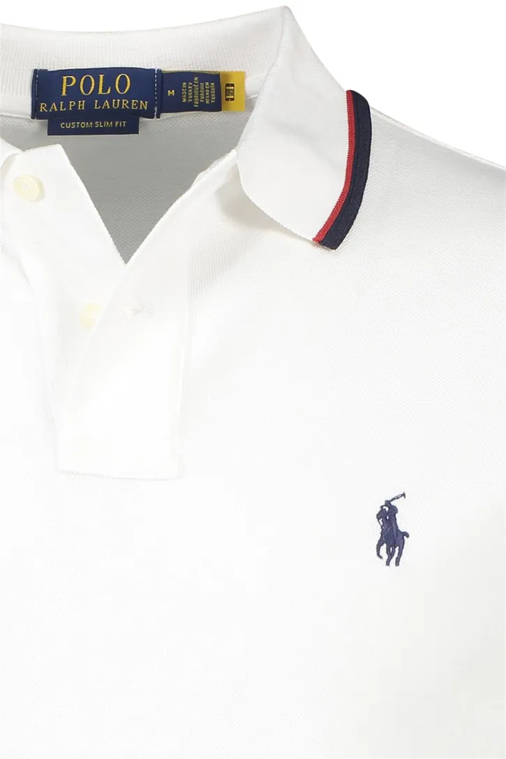 Polo Ralph Lauren polo slim fit wit effen katoen korte mouwen