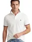 Polo Ralph Lauren polo slim fit wit effen met details katoen