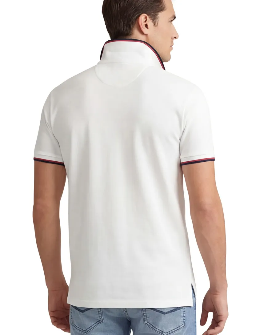 Polo Ralph Lauren polo slim fit wit effen katoen korte mouwen