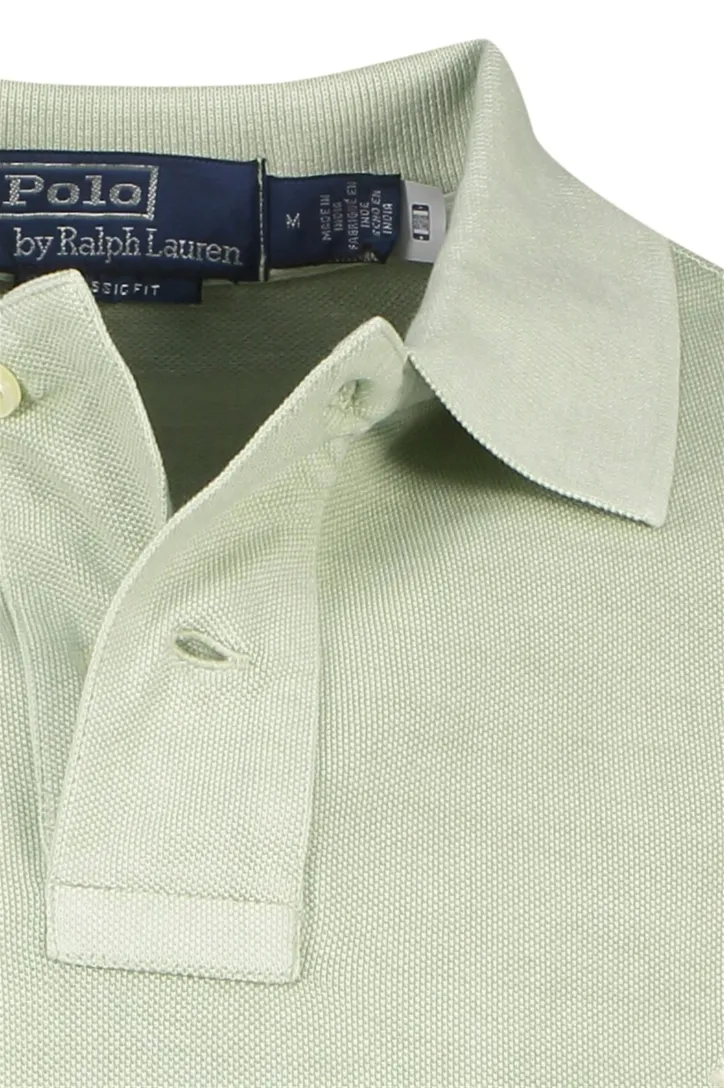 katoenen Polo Ralph Lauren polo groen effen wijde fit