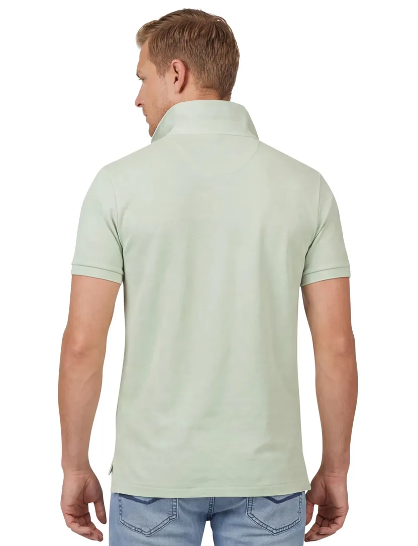 katoenen Polo Ralph Lauren polo groen effen wijde fit