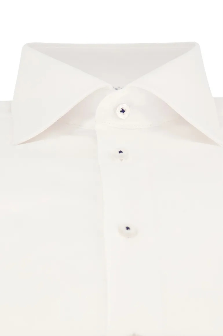 Ledub overhemd wit effen modern fit
