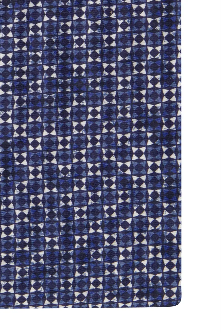 Donkerblauw Ledub overhemd geprint