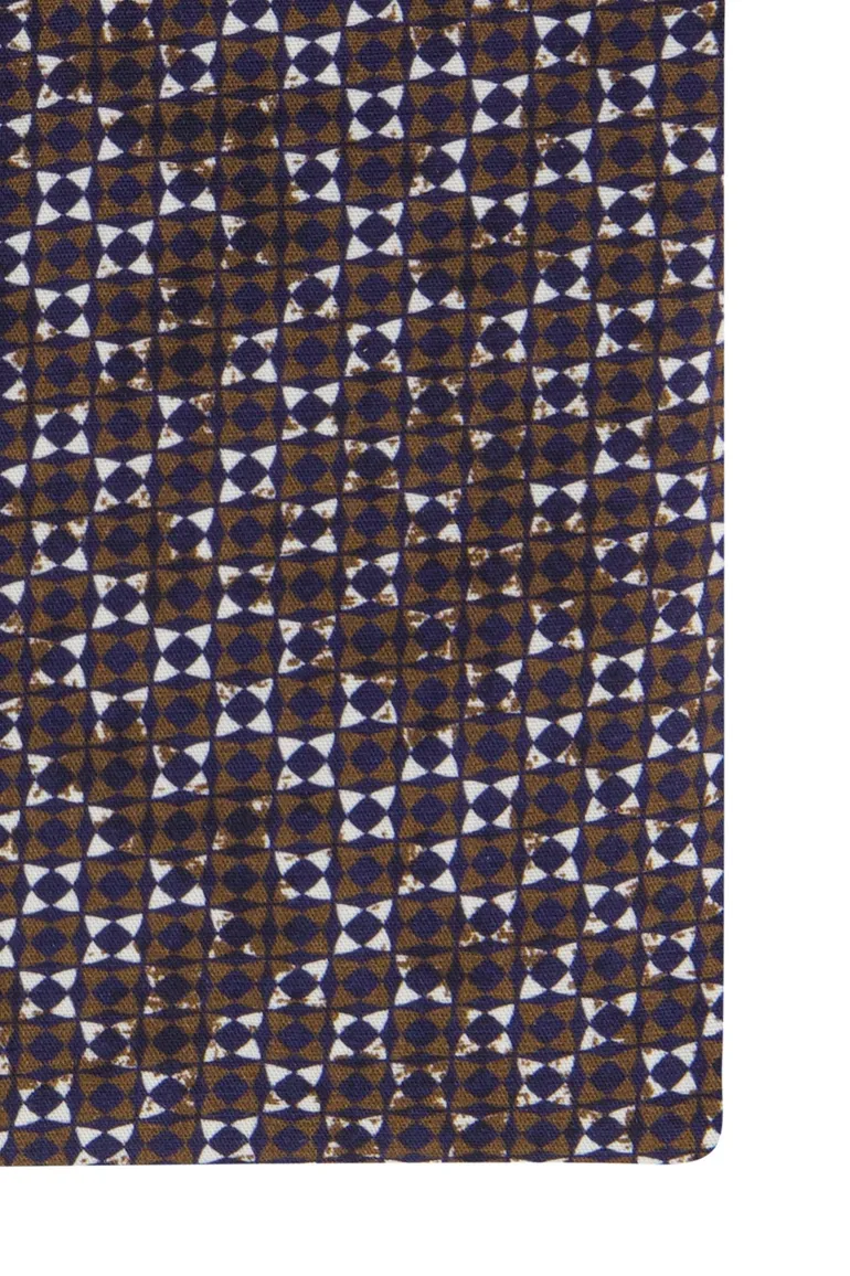Ledub overhemd donkerbruin modern fit