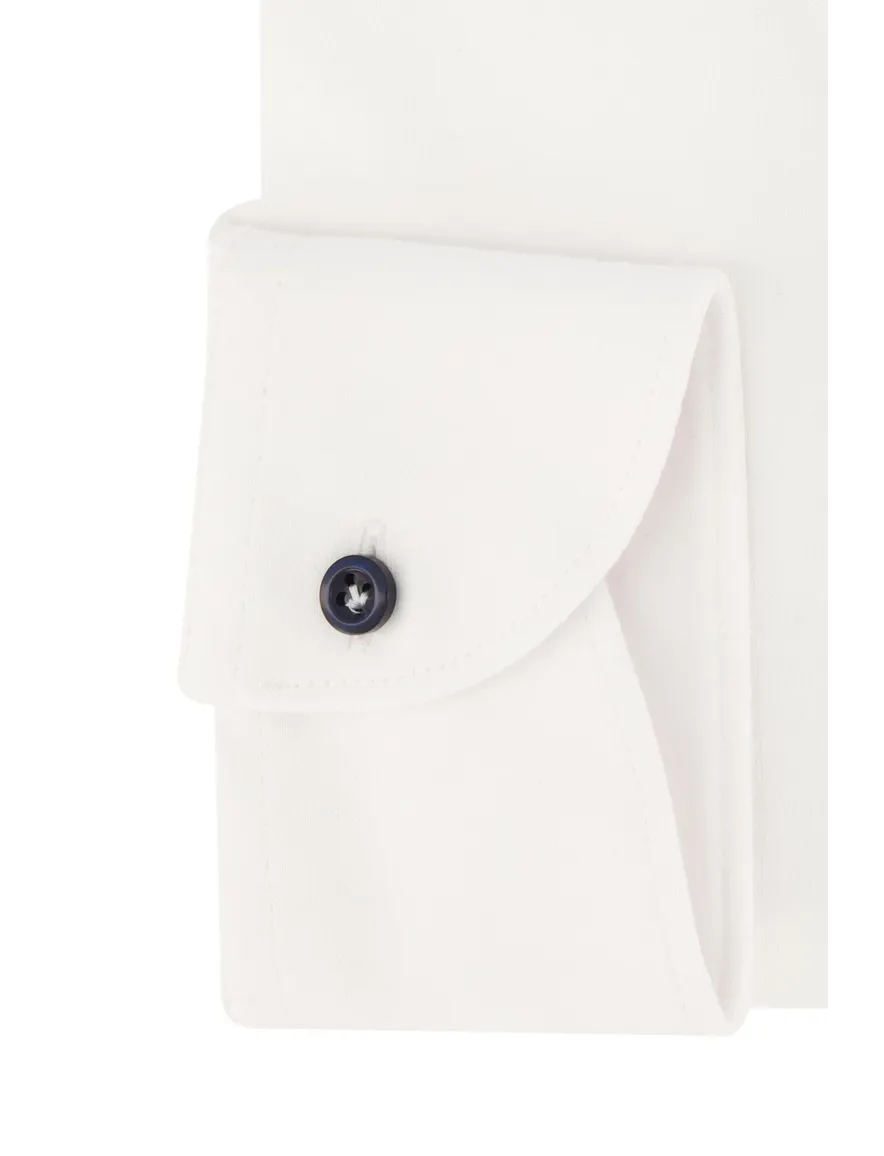 John Miller overhemd mouwlengte 7 Tailored Fit wit katoen
