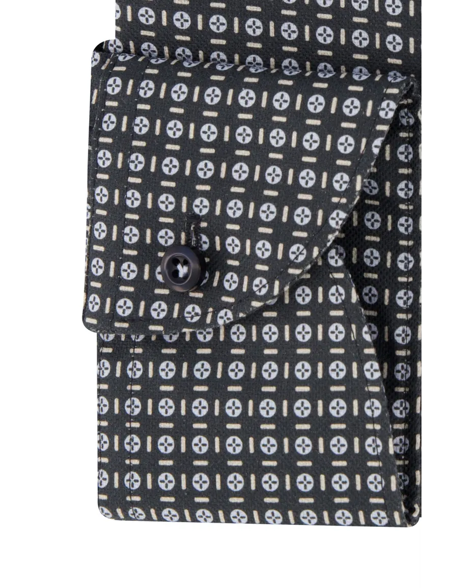 John Miller overhemd zwart tailored fit ml 7