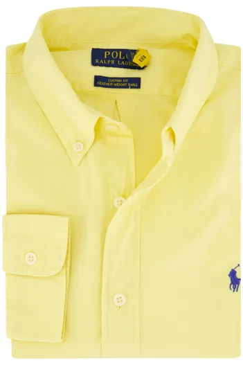 Polo Ralph Lauren Polo Ralph Lauren casual overhemd normale fit geel effen katoen