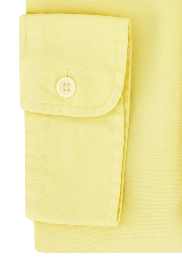 Polo Ralph Lauren casual overhemd normale fit geel effen katoen