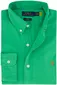 Polo Ralph Lauren casual overhemd slim fit groen effen katoen witte knopen