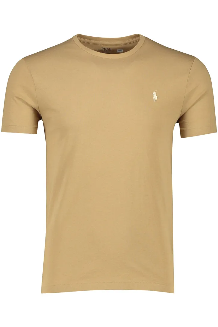 Polo Ralph Lauren t-shirt bruin custom slim fit 100% katoen