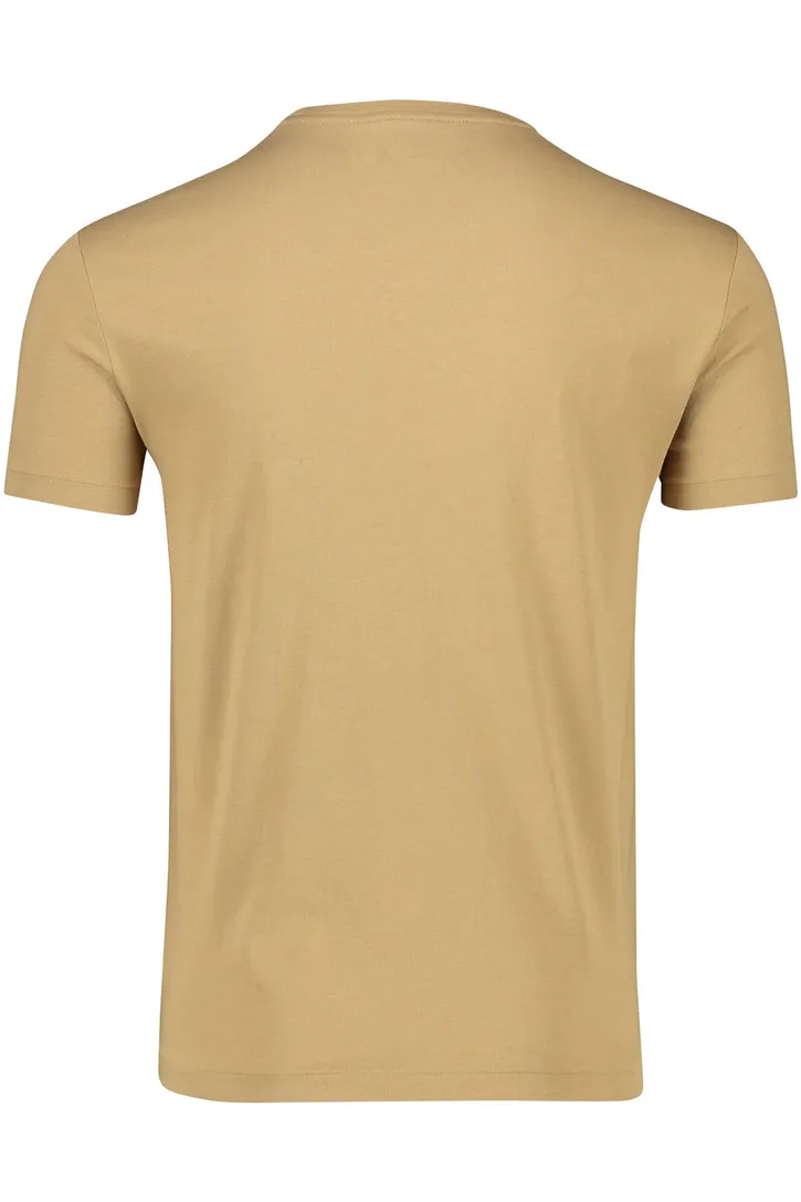 Polo Ralph Lauren t-shirt bruin custom slim fit 100% katoen