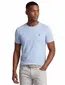 Katoenen Polo Ralph Lauren t-shirt effen lichtblauw slim fit