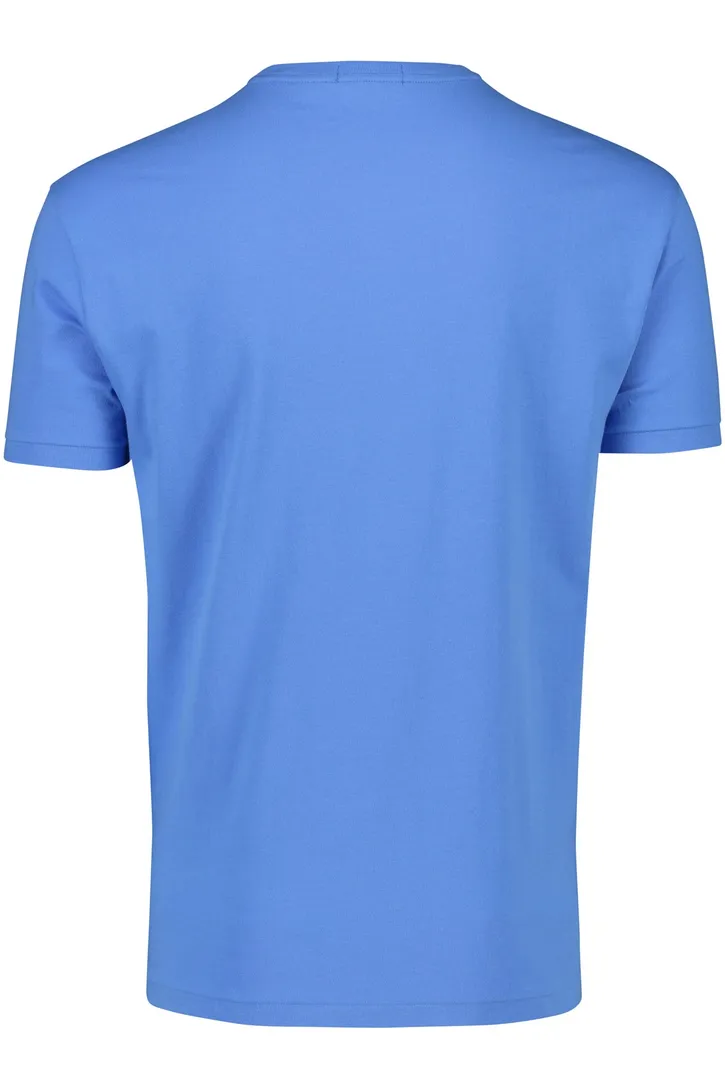 Polo Ralph Lauren t-shirt blauw effen met print classic fit