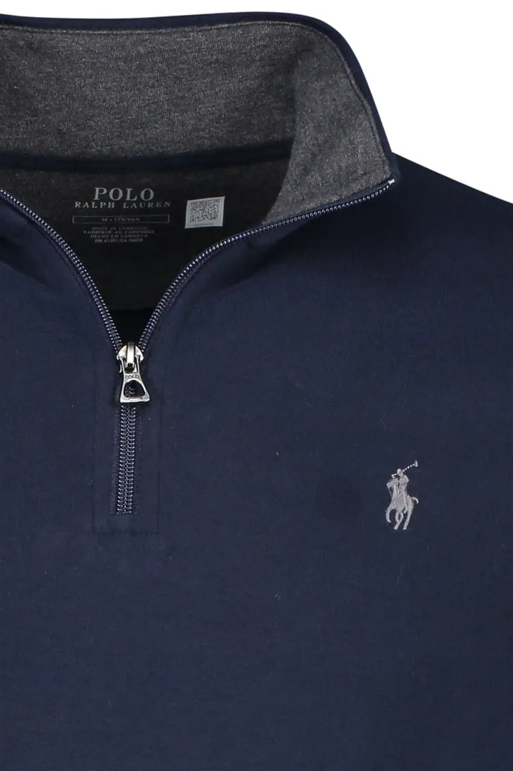 Polo Ralph Lauren trui navy half zip katoen