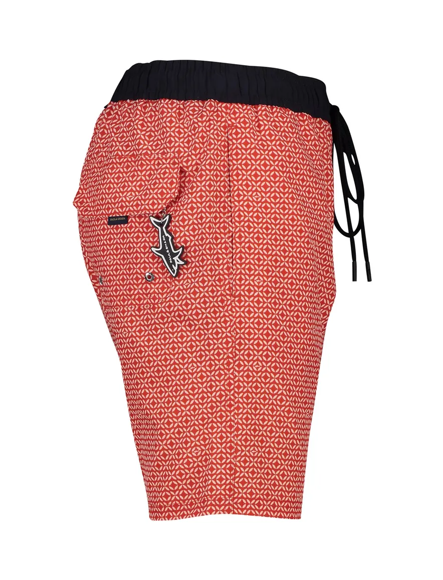 Paul & Shark zwembroek rood printje