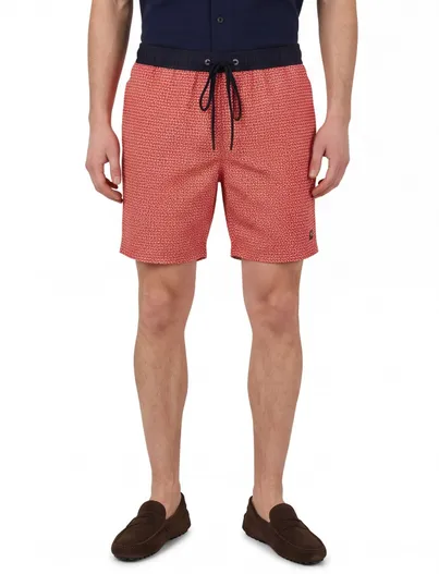 Paul & Shark Paul & Shark zwembroek rood printje