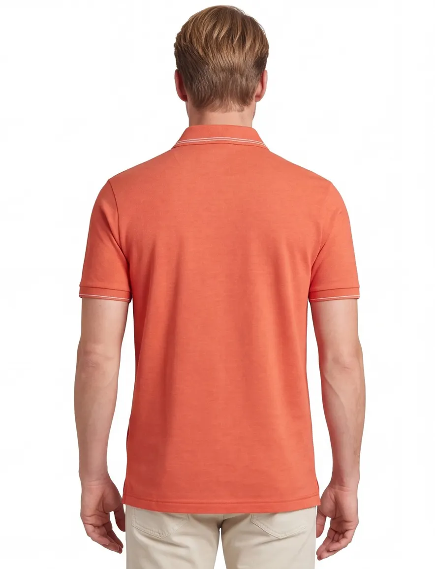 Paul & Shark polo rood effen 2 knoops