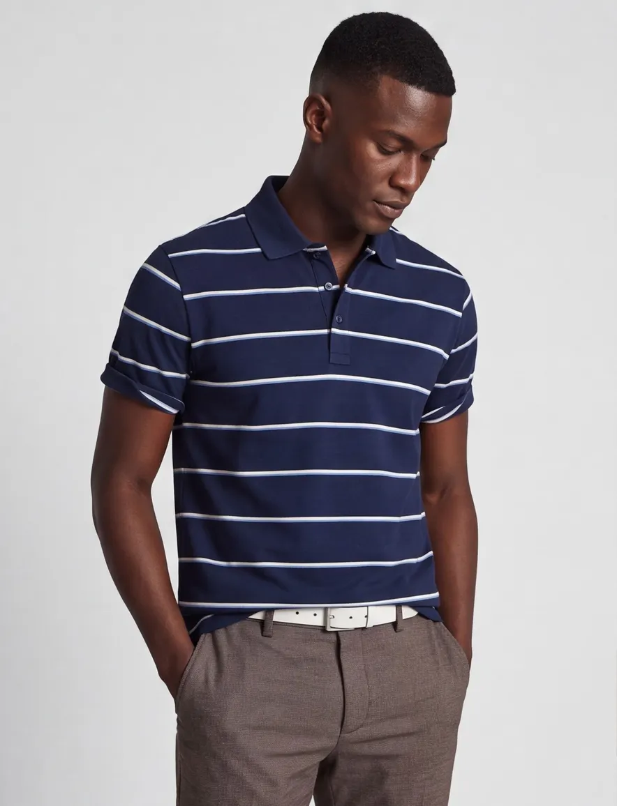 Paul & Shark katoenen polo wijde fit korte mouw 3-knoops