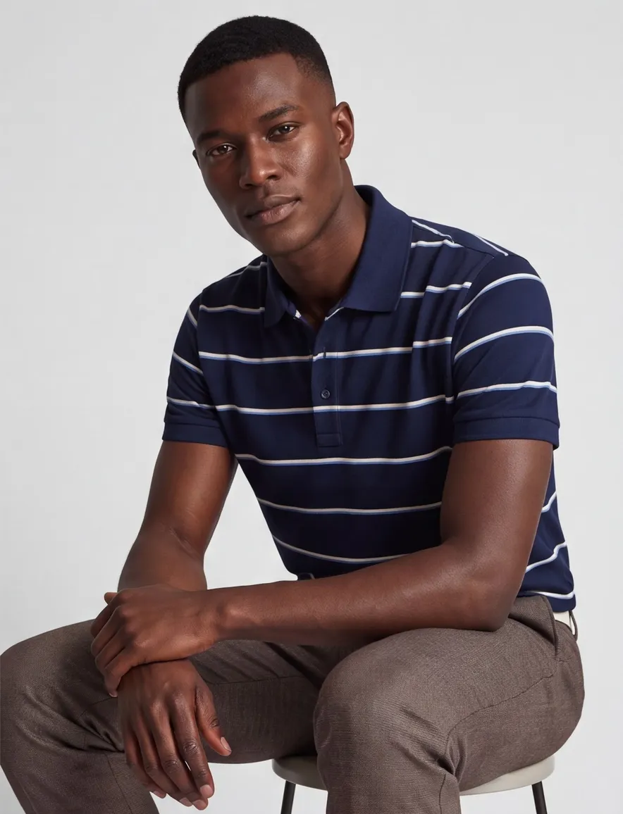Paul & Shark katoenen polo wijde fit korte mouw 3-knoops
