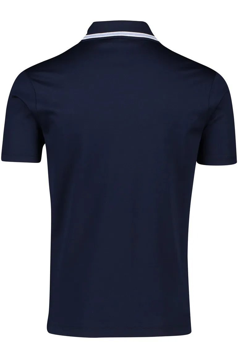Donkerblauwe Paul & Shark polo wijde fit katoen 3-knoops