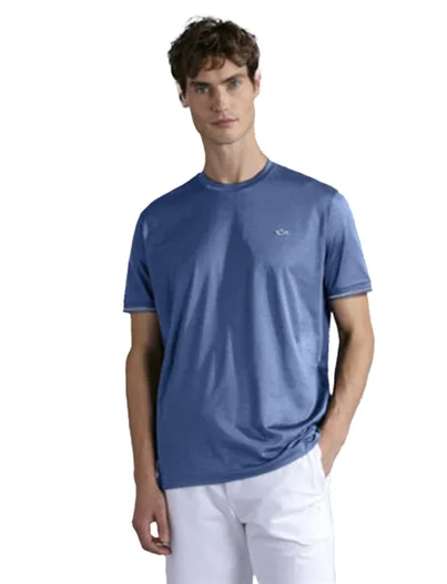 Paul & Shark Paul & Shark t-shirt blauw ronde hals met logo