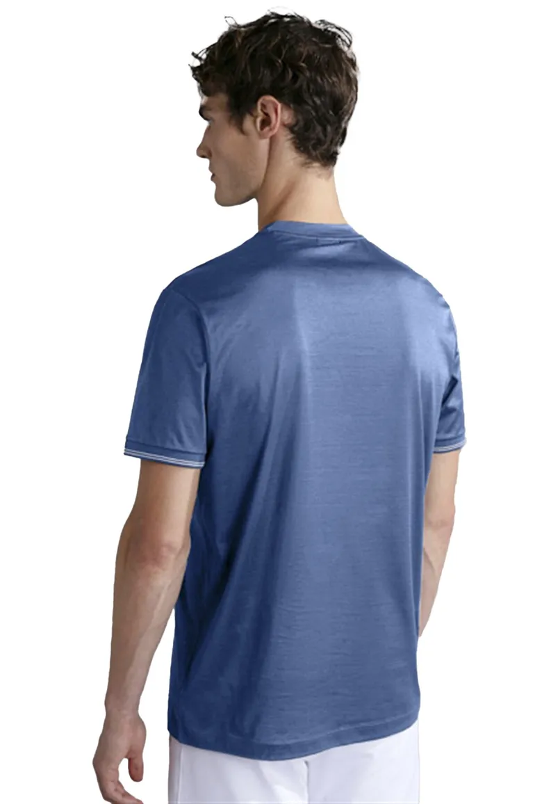 Paul & Shark t-shirt blauw ronde hals met logo