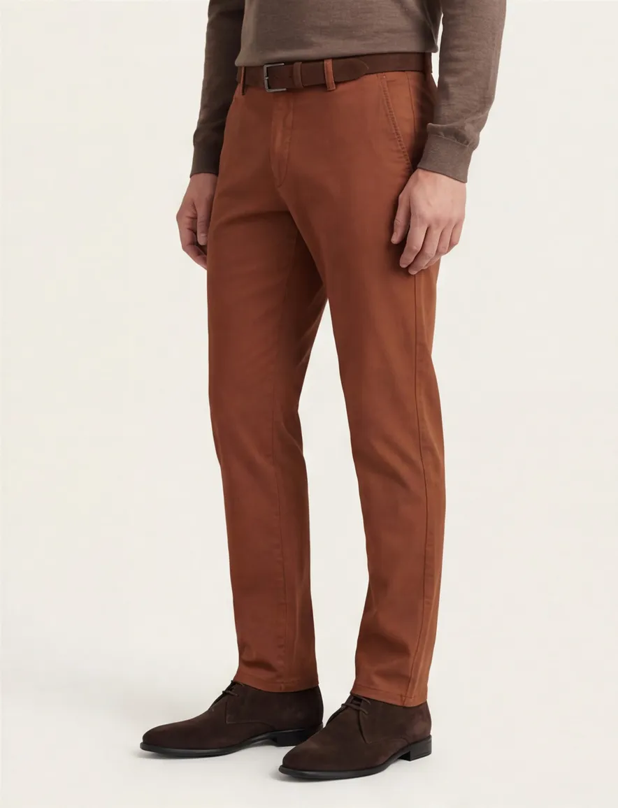 Meyer katoenen broek Rio bruin