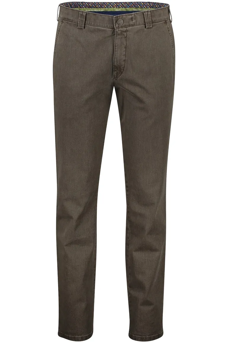 Meyer katoenen broek Rio modern fit bruin