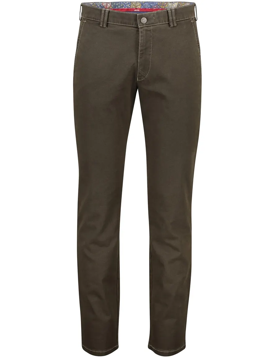 Meyer katoenen broek Rio modern fit groen