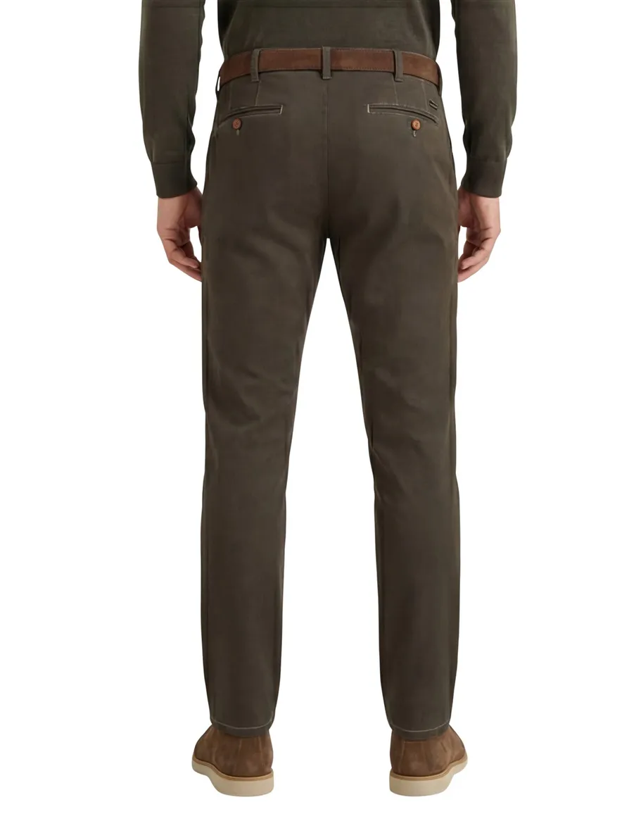 Meyer pantalon katoen groen rio modern fit