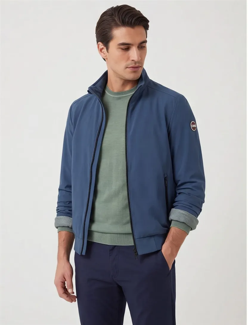 Colmar softshell zomerjas donkerblauw effen rits slim fit