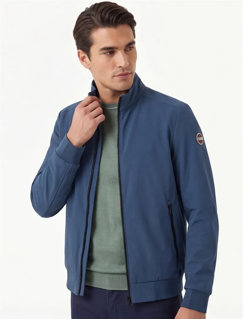 Colmar softshell zomerjas donkerblauw effen rits slim fit