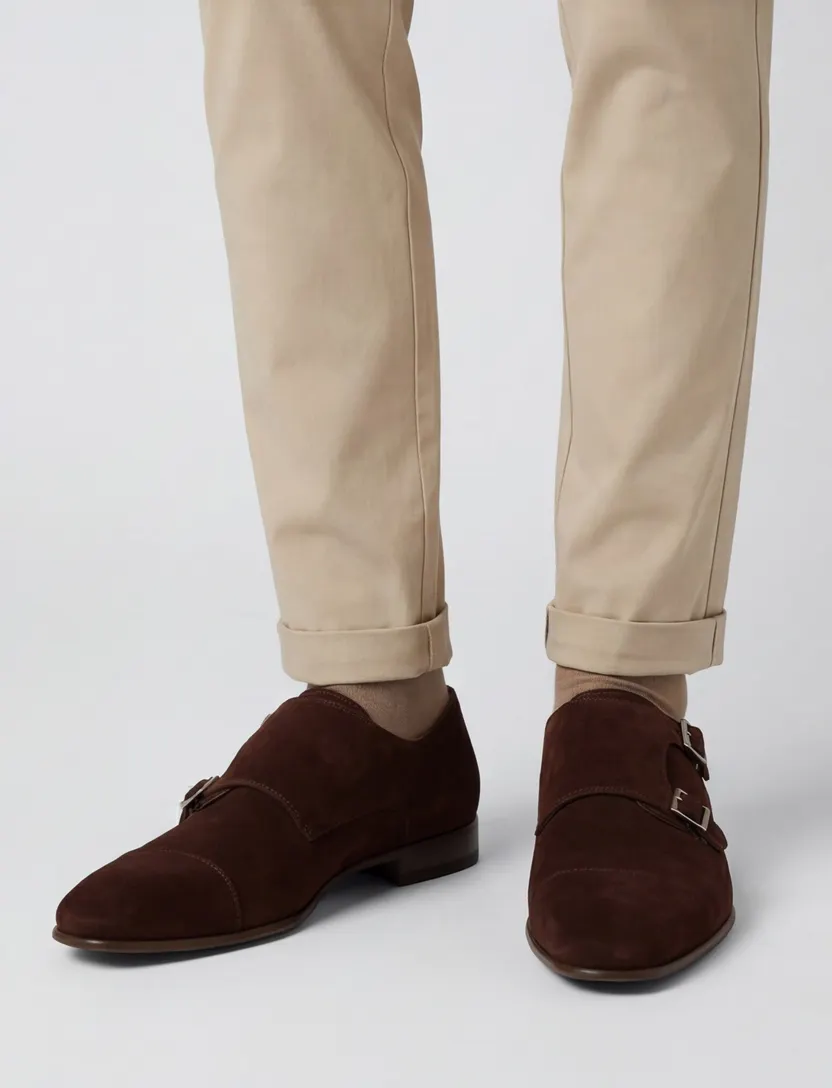 Magnanni nette schoen leer donkerbruin