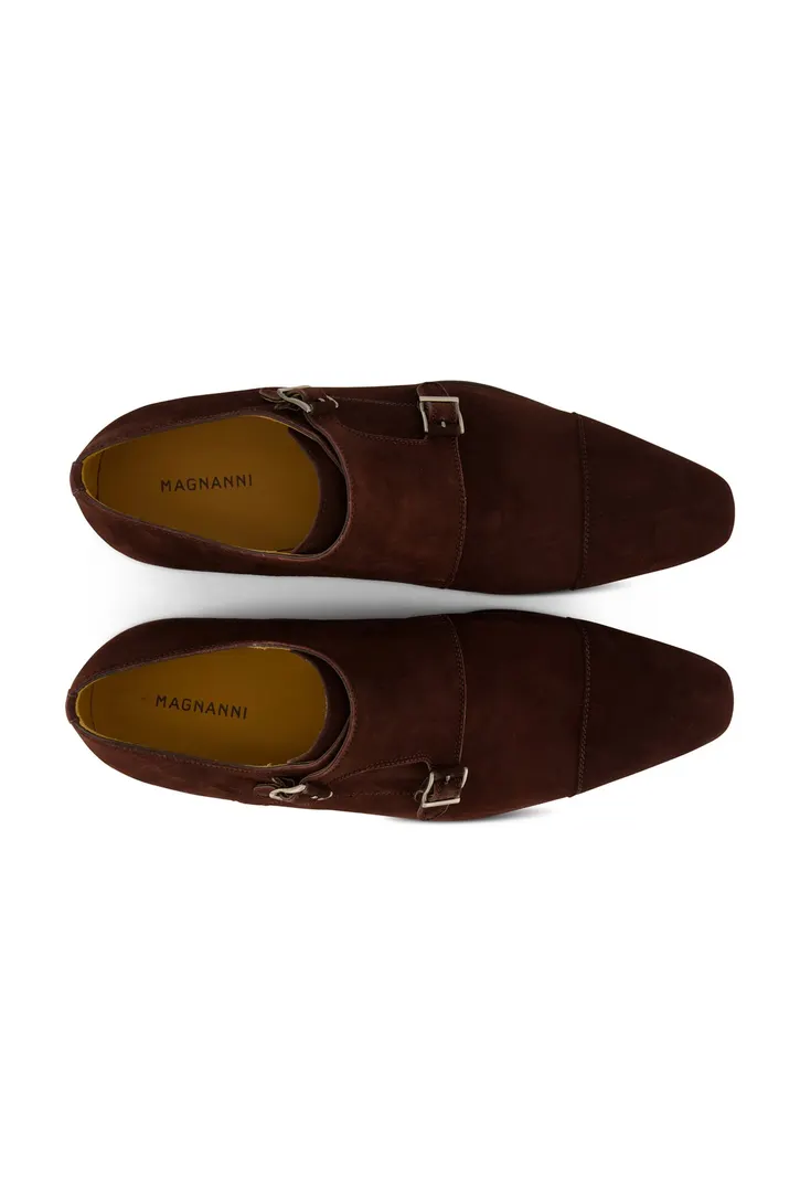 Magnanni nette schoen leer donkerbruin