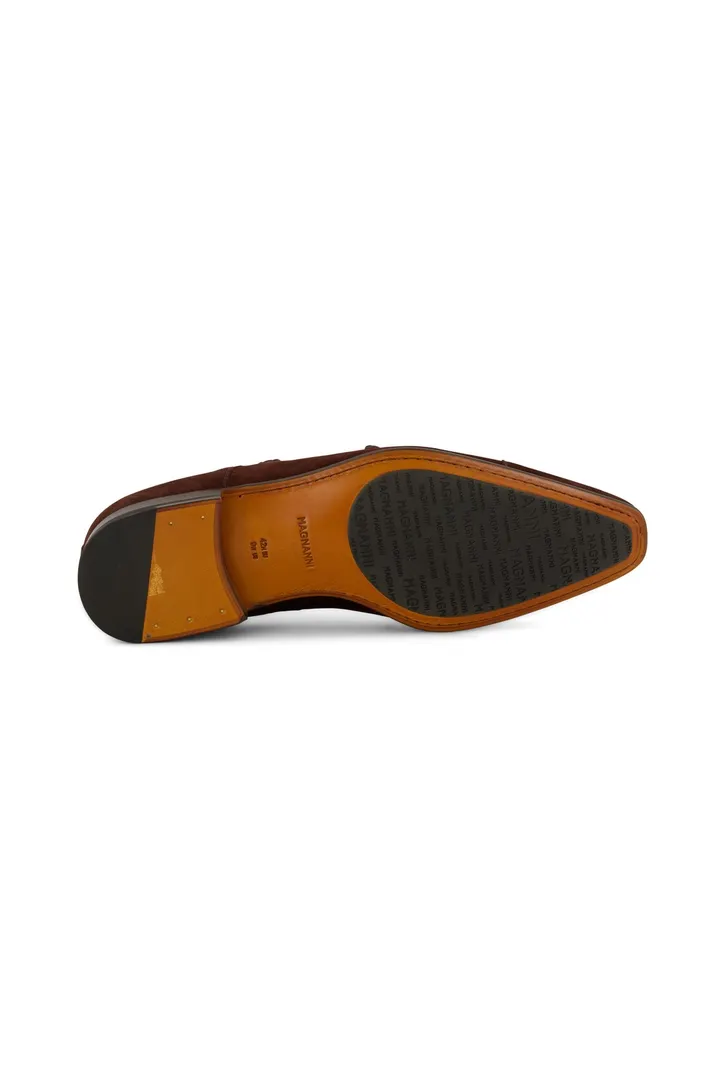 Magnanni nette schoen leer donkerbruin