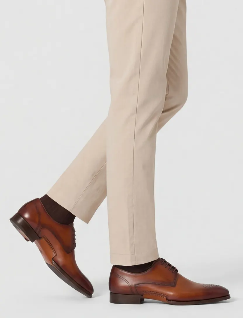 Magnanni nette schoen gemêleerd bruin