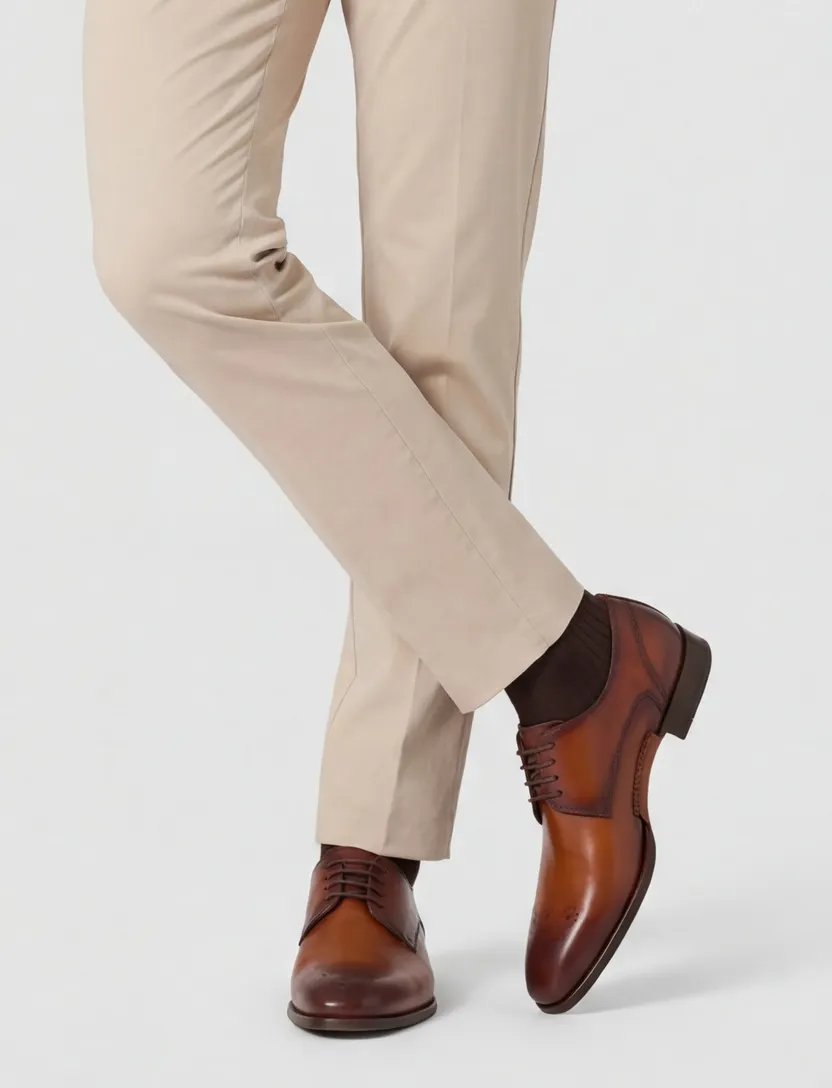 Magnanni nette schoen gemêleerd bruin