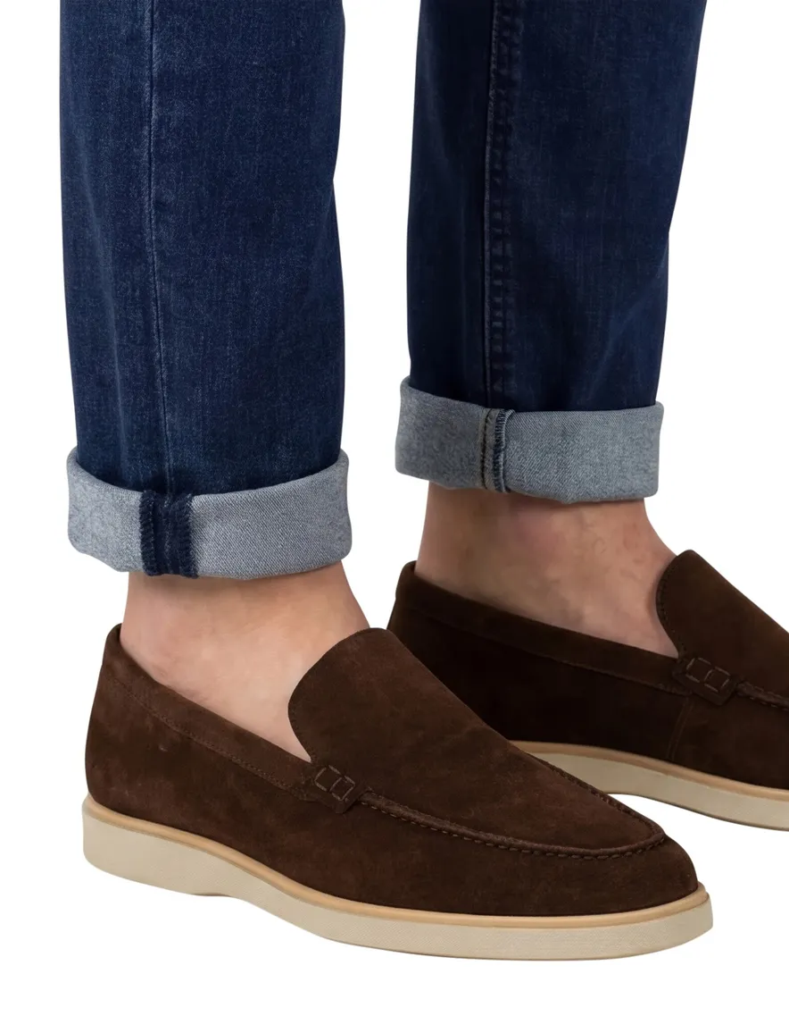 Magnanni loafers leer donkerbruin